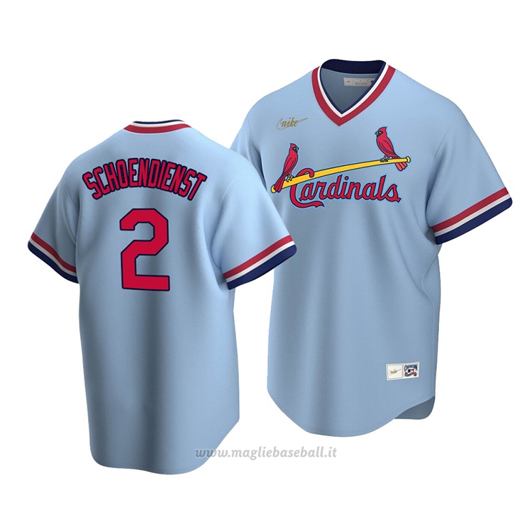 Maglia Baseball Uomo St. Louis Cardinals Red Schoendienst Cooperstown Collection Road Blu